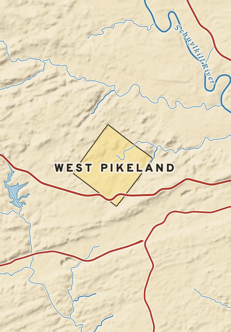 Atlas plate of West Pikeland, Pennsylvania.
