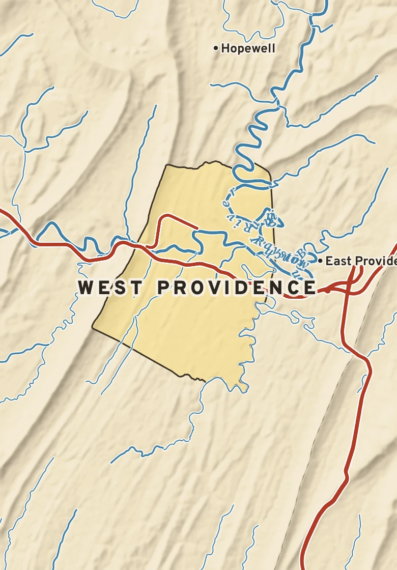 Atlas plate of West Providence, Pennsylvania.