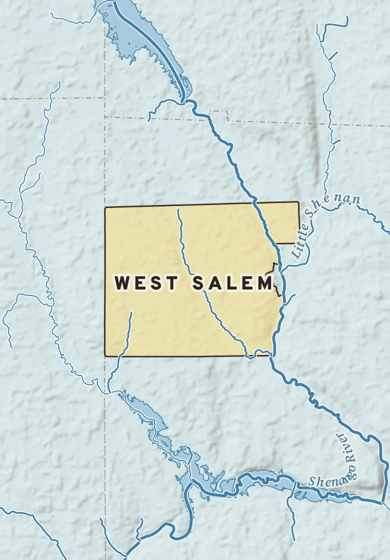 Atlas plate of West Salem, Pennsylvania.