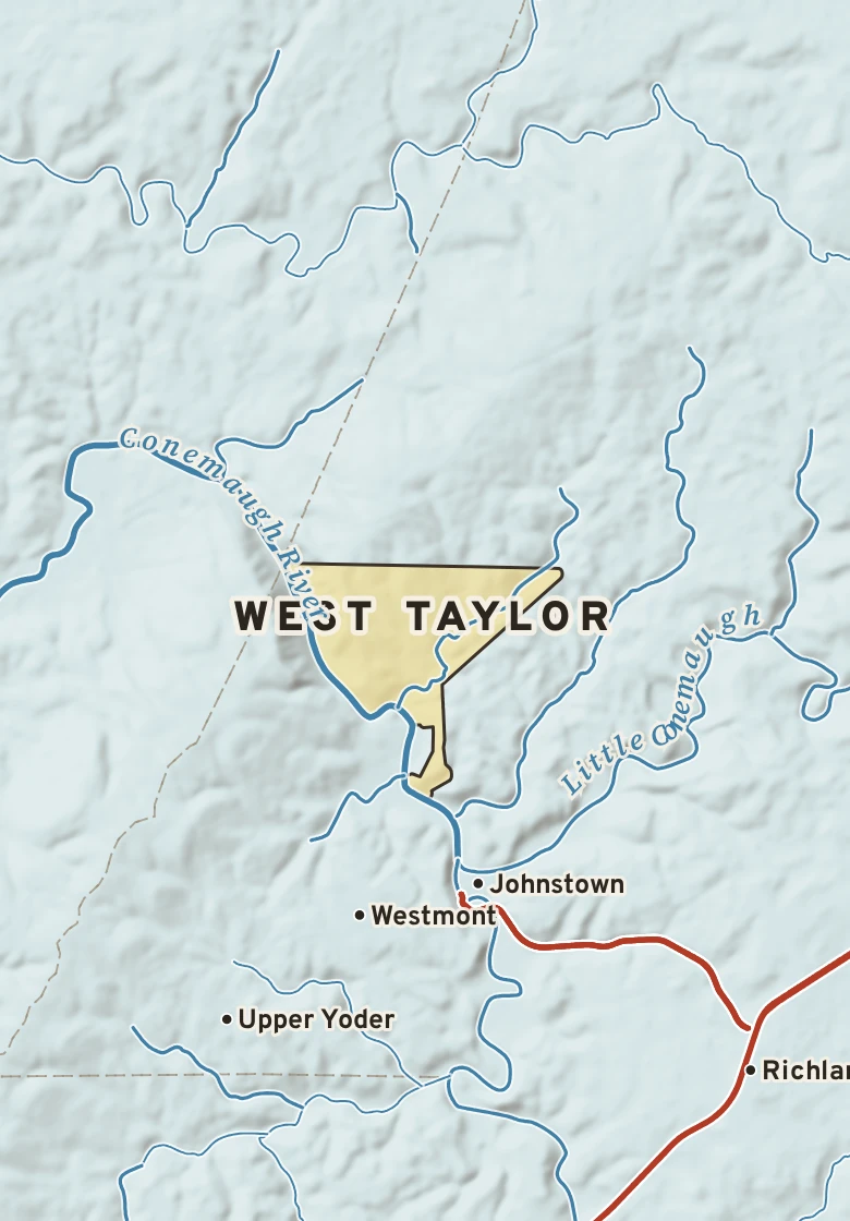 Atlas plate of West Taylor, Pennsylvania.