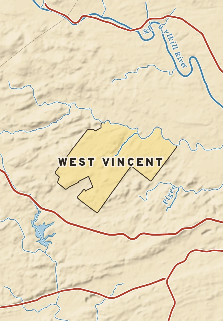 Atlas plate of West Vincent, Pennsylvania.