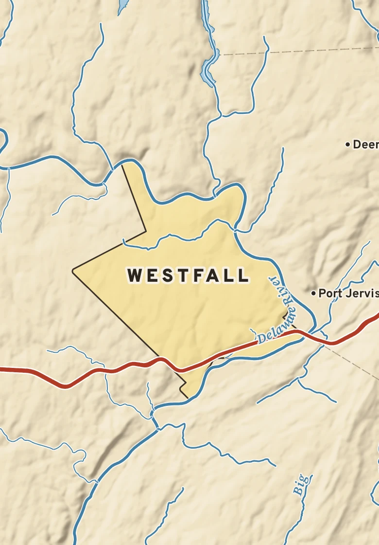 Atlas plate of Westfall, Pennsylvania.