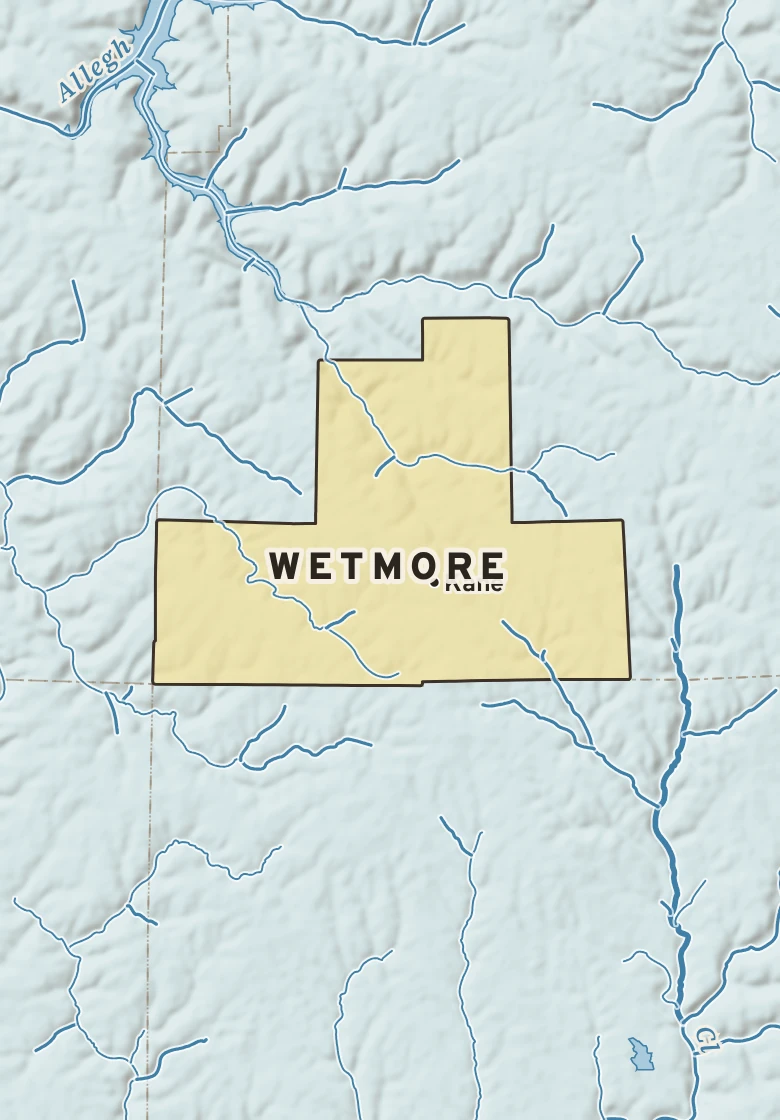 Atlas plate of Wetmore, Pennsylvania.