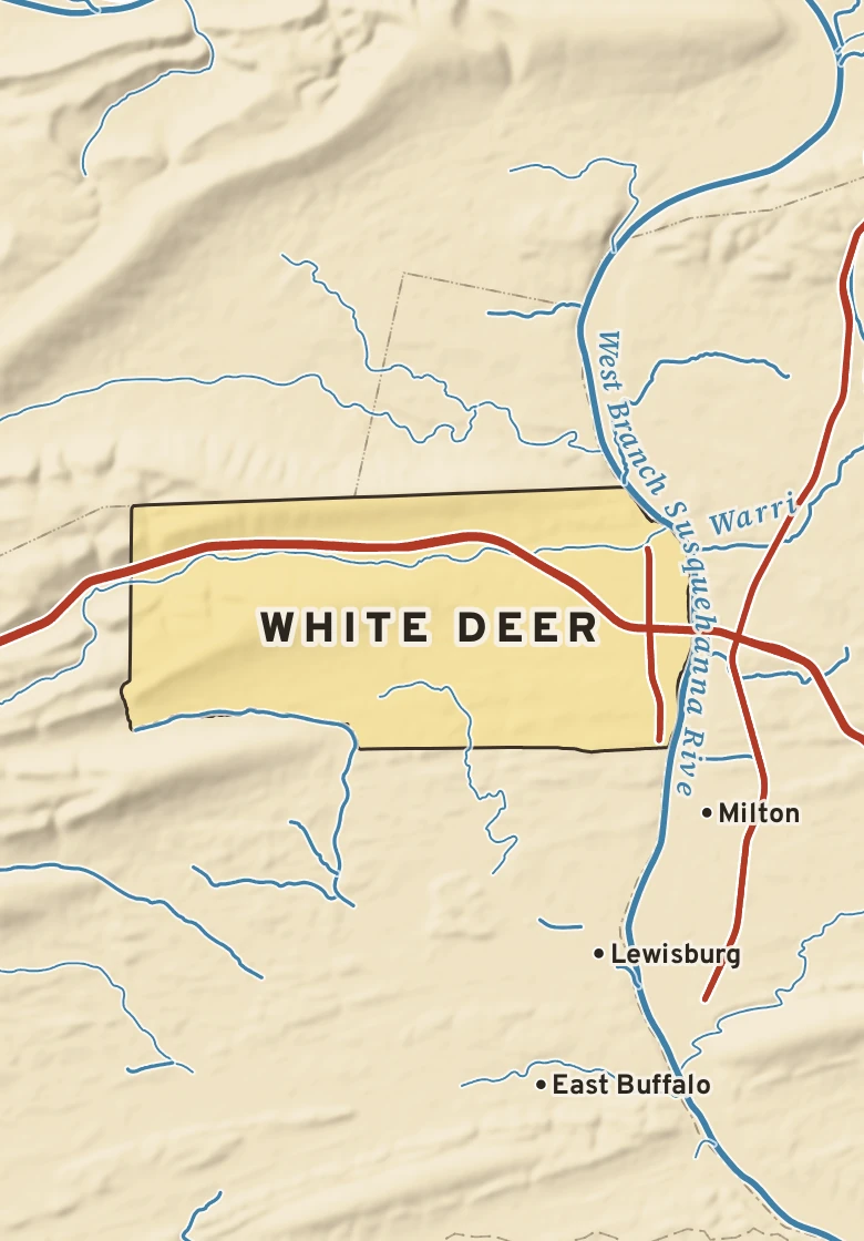 Atlas plate of White Deer, Pennsylvania.