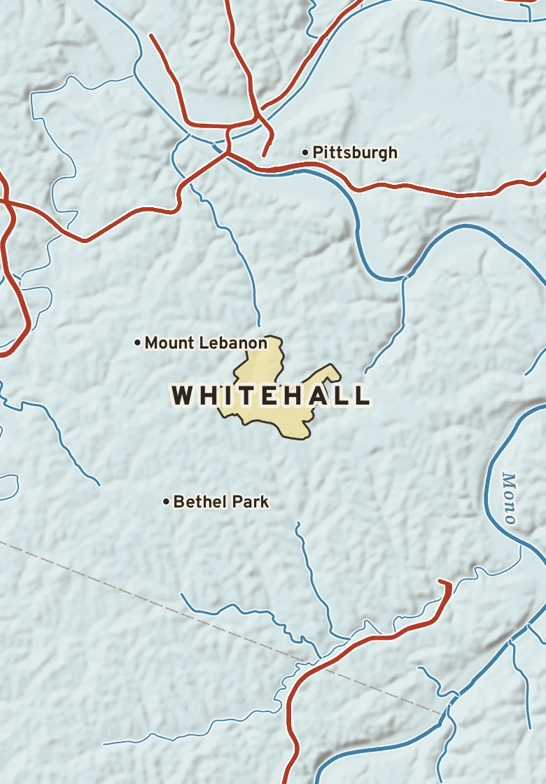 Atlas plate of Whitehall, Pennsylvania.