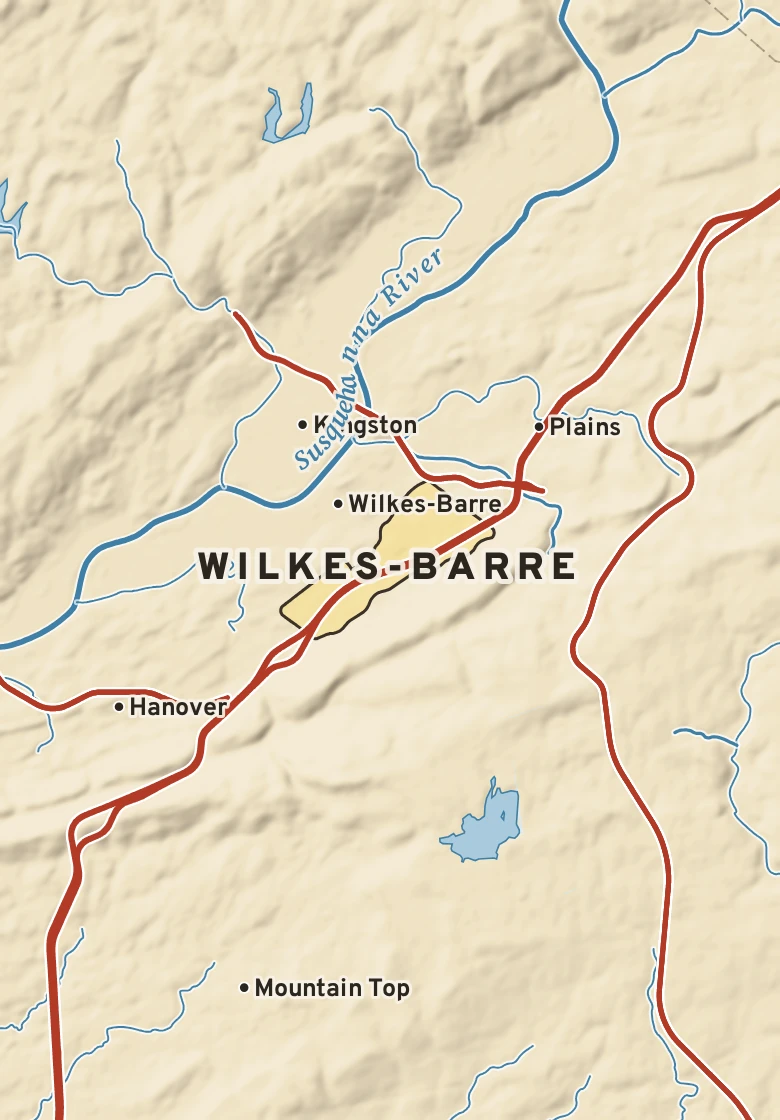 Atlas plate of Wilkes-Barre, Pennsylvania.