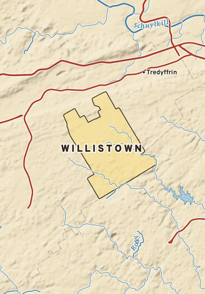 Atlas plate of Willistown, Pennsylvania.