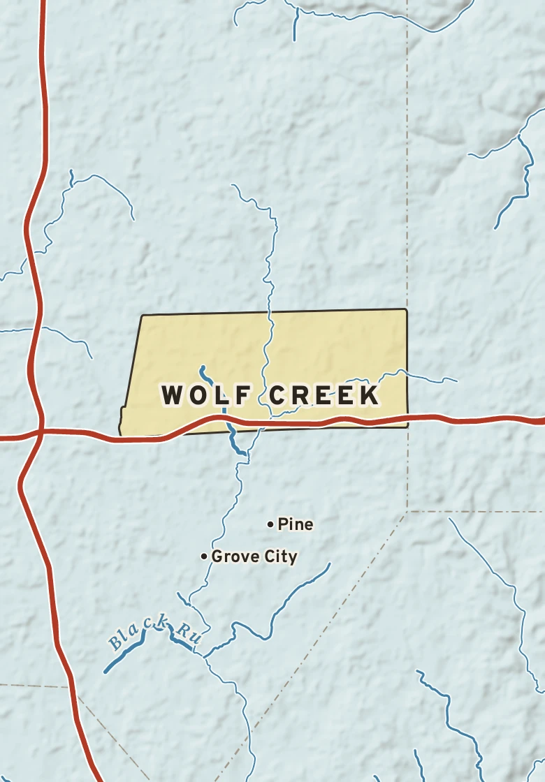 Atlas plate of Wolf Creek, Pennsylvania.
