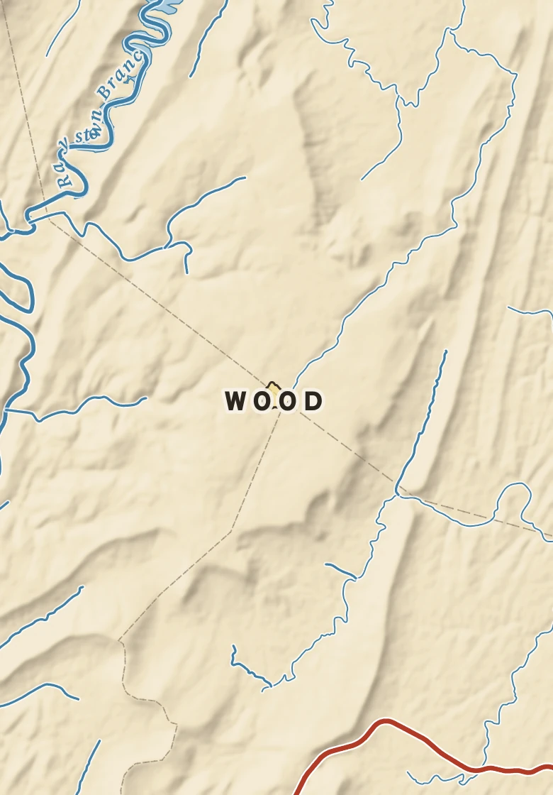 Atlas plate of Wood, Pennsylvania.
