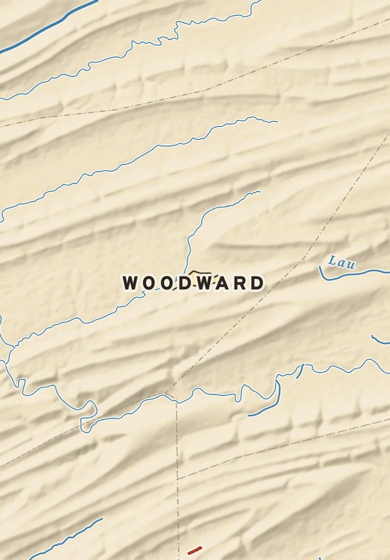 Atlas plate of Woodward, Pennsylvania.