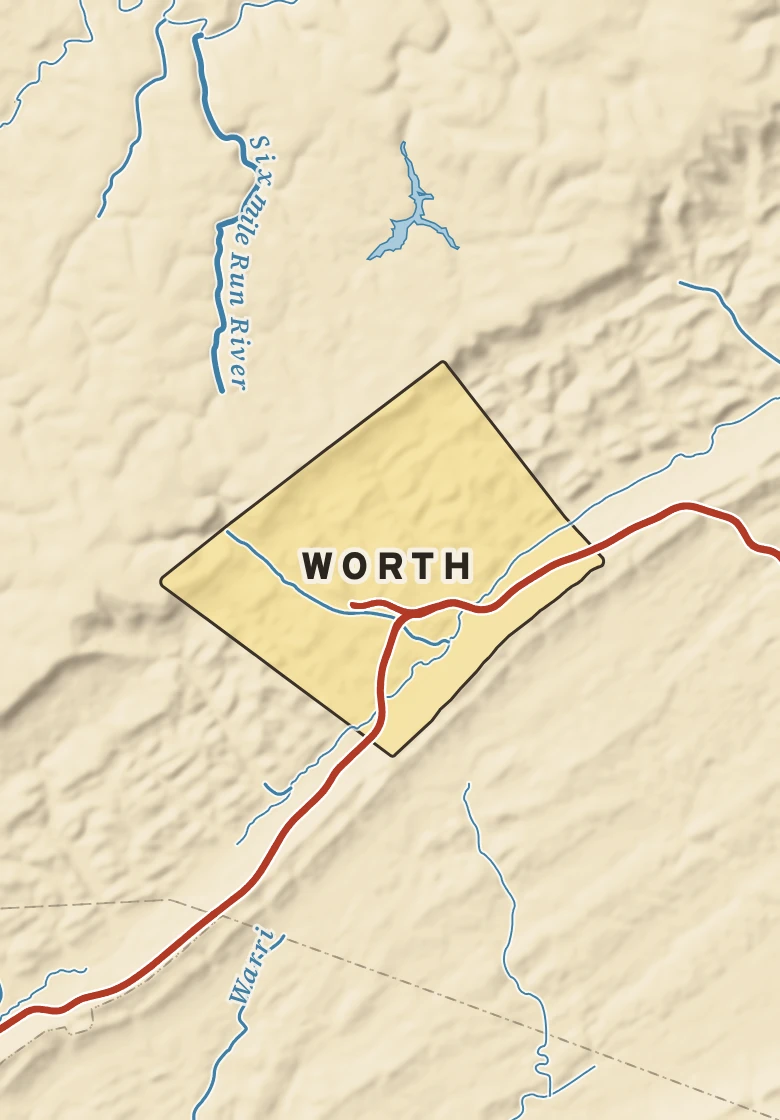 Atlas plate of Worth, Pennsylvania.