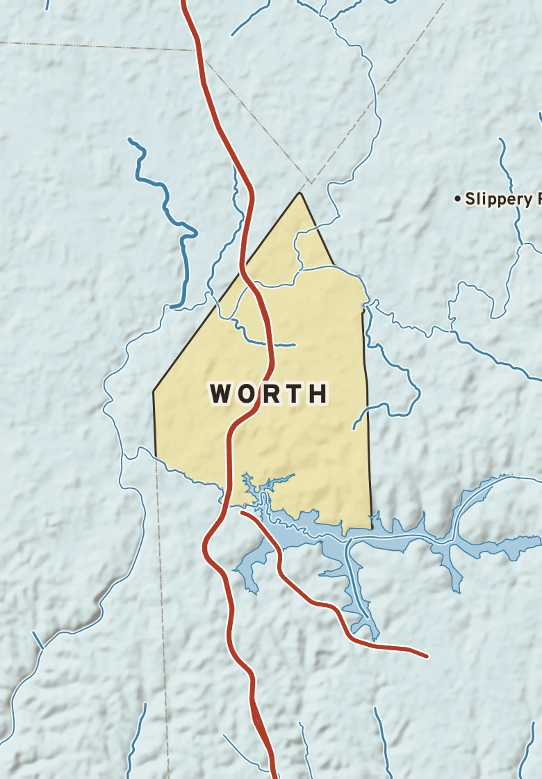 Atlas plate of Worth, Pennsylvania.