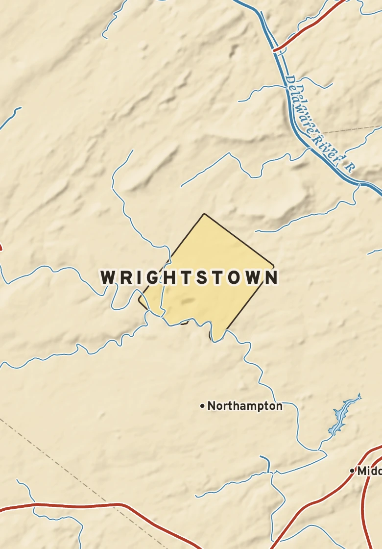 Atlas plate of Wrightstown, Pennsylvania.