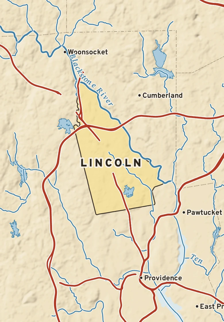 Atlas plate of Lincoln, Rhode Island.