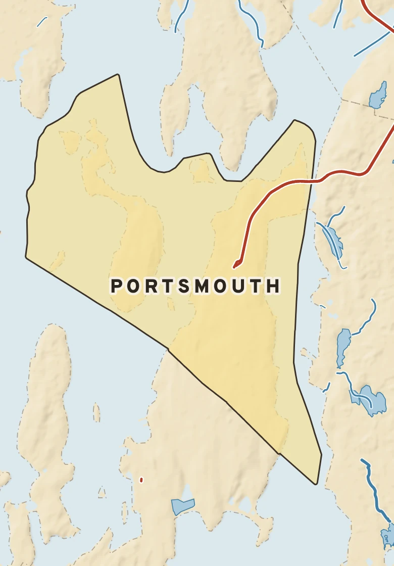 Atlas plate of Portsmouth, Rhode Island.