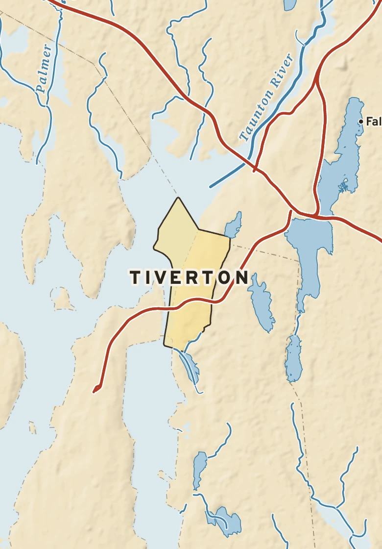 Atlas plate of Tiverton, Rhode Island.