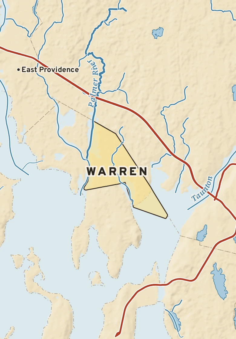 Atlas plate of Warren, Rhode Island.