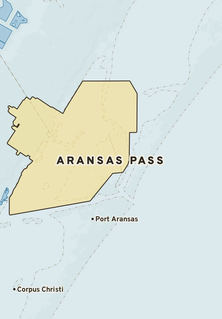 Atlas plate of Aransas Pass, Texas.