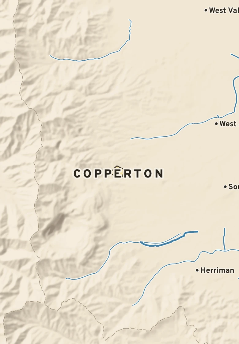 Atlas plate of Copperton, Utah.
