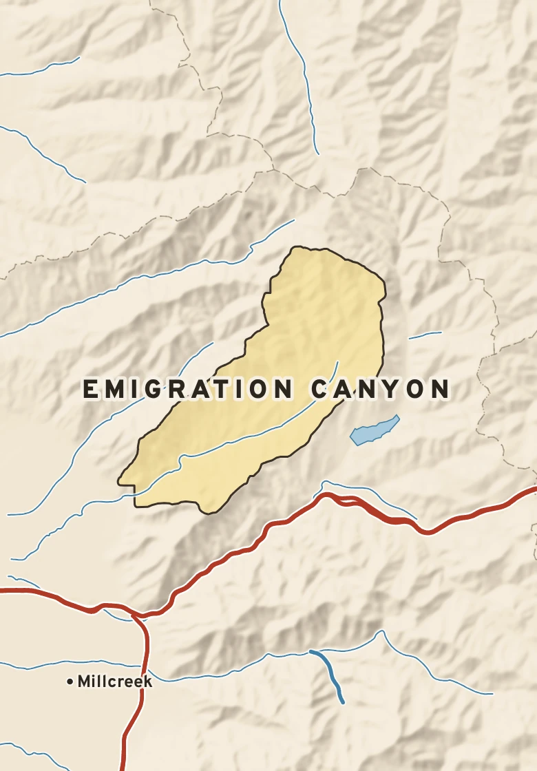 Atlas plate of Emigration Canyon, Utah.