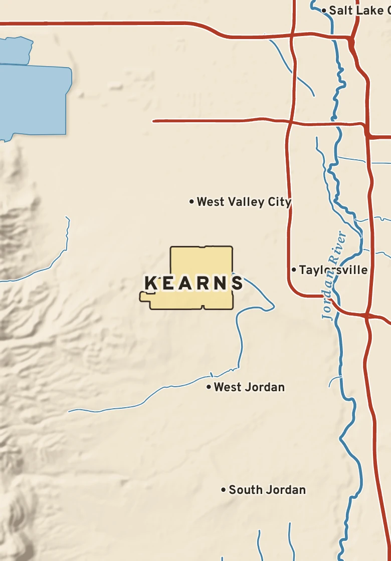 Atlas plate of Kearns, Utah.