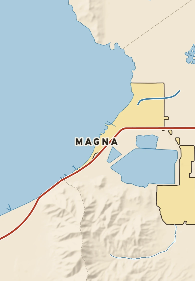 Atlas plate of Magna, Utah.