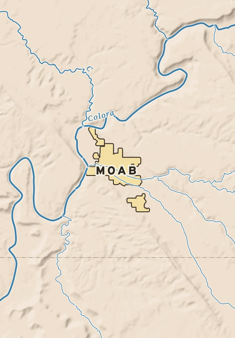 Atlas plate of Moab, Utah.