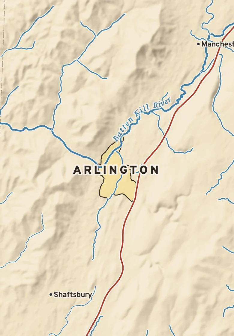Atlas plate of Arlington, Vermont.