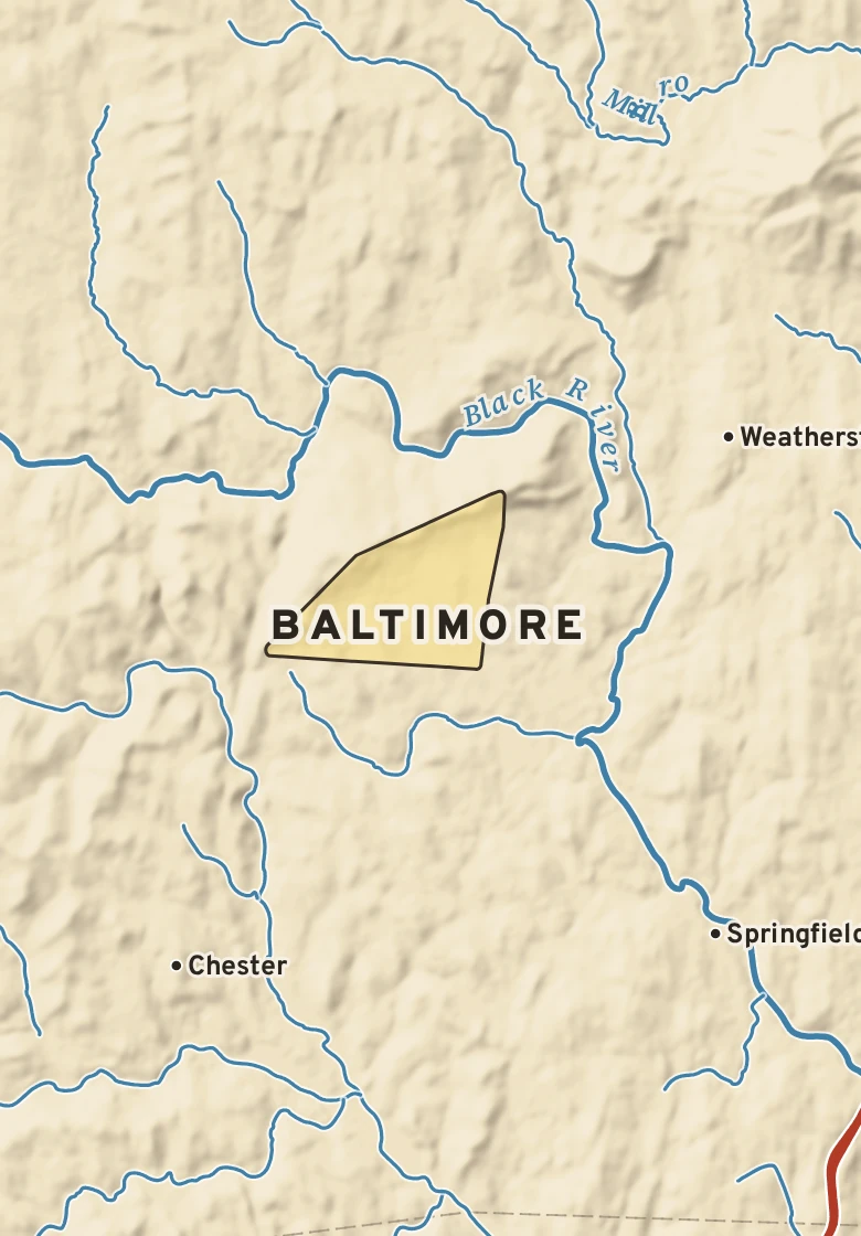 Atlas plate of Baltimore, Vermont.