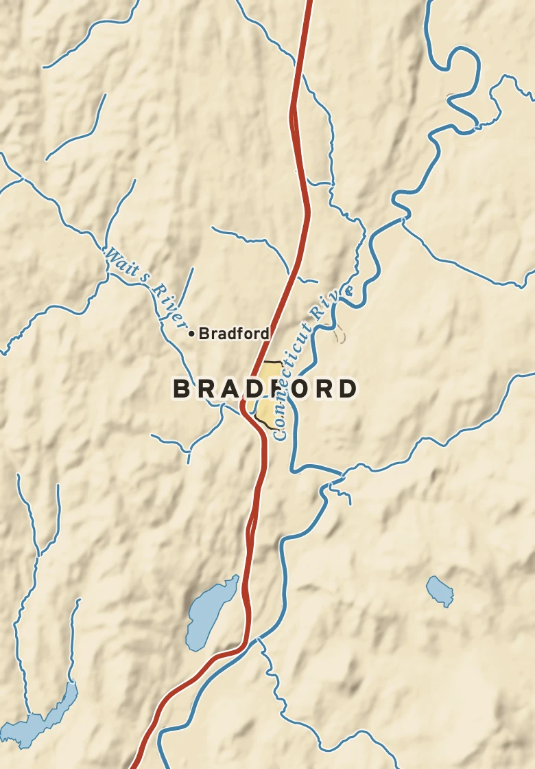 Atlas plate of Bradford, Vermont.