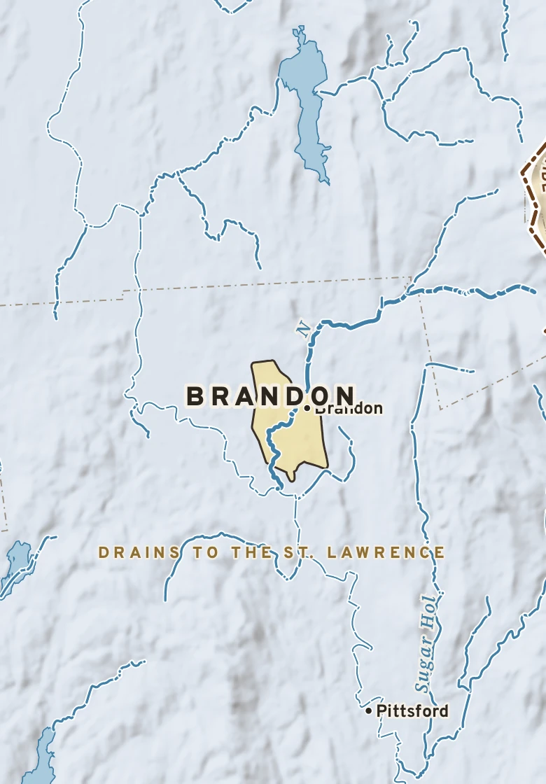 Atlas plate of Brandon, Vermont.
