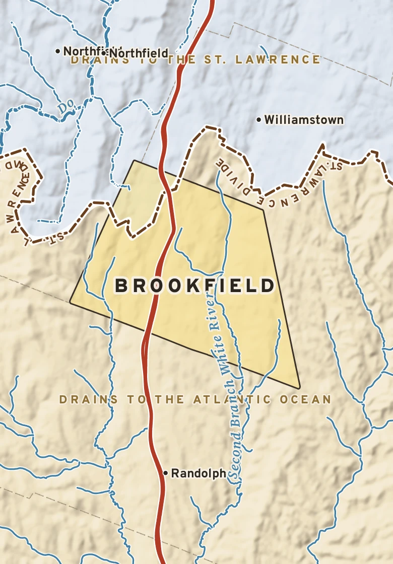 Atlas plate of Brookfield, Vermont.