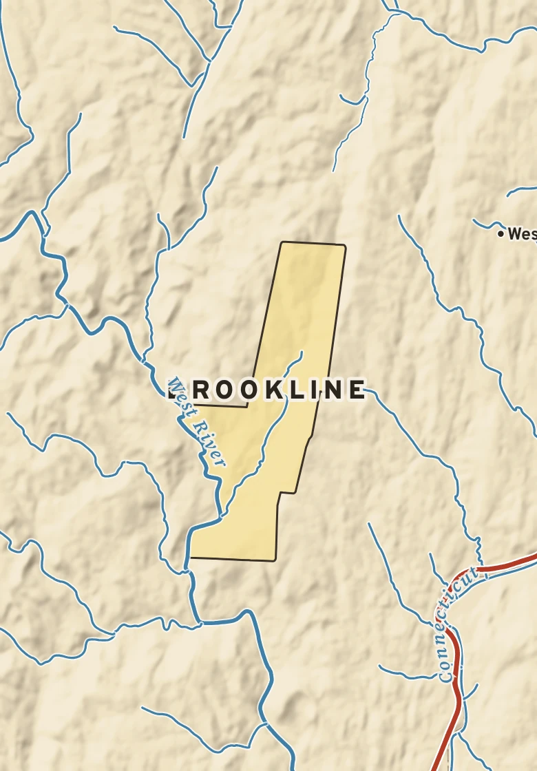 Atlas plate of Brookline, Vermont.