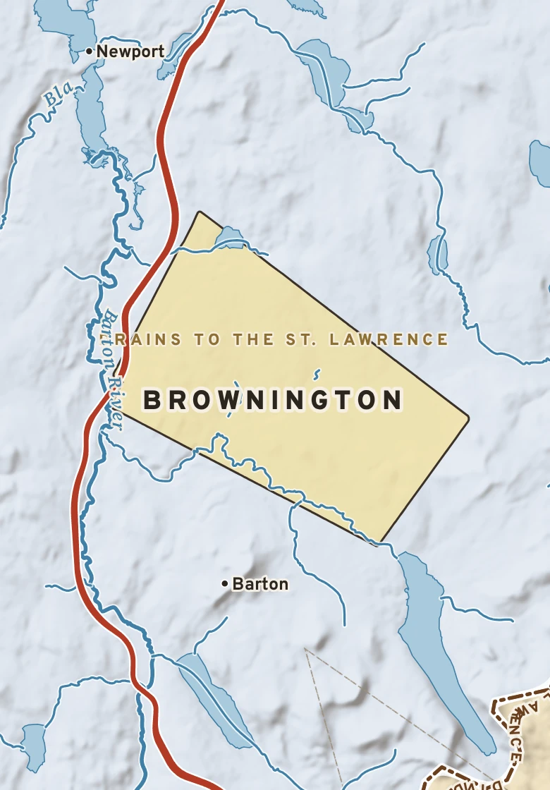 Atlas plate of Brownington, Vermont.