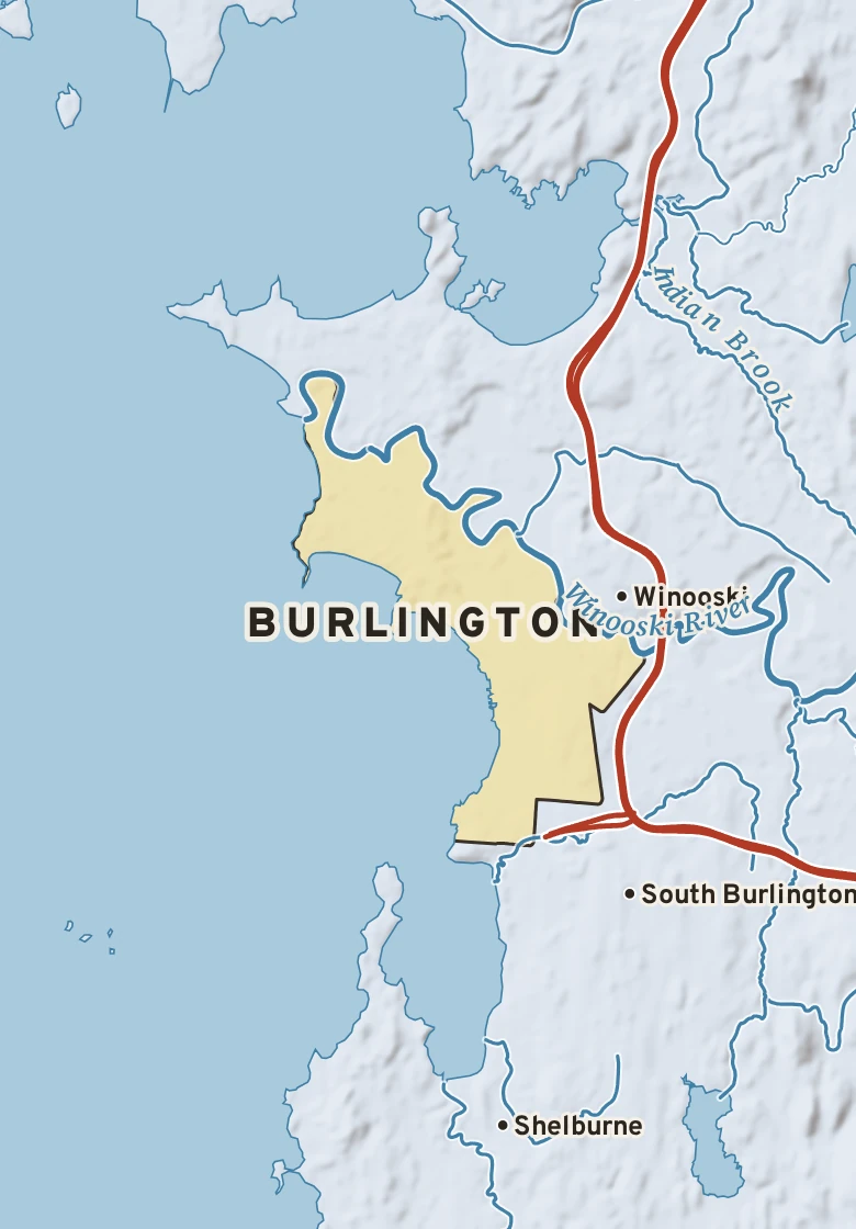 Atlas plate of Burlington, Vermont.
