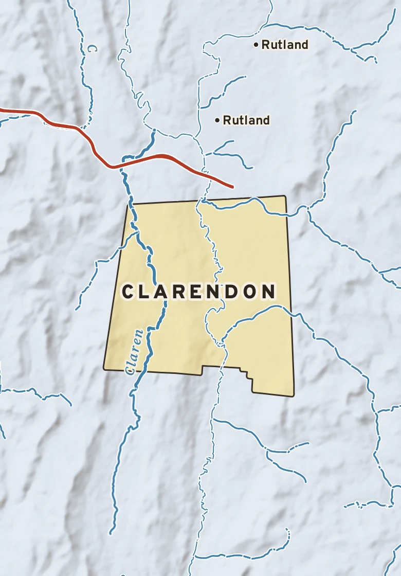 Atlas plate of Clarendon, Vermont.