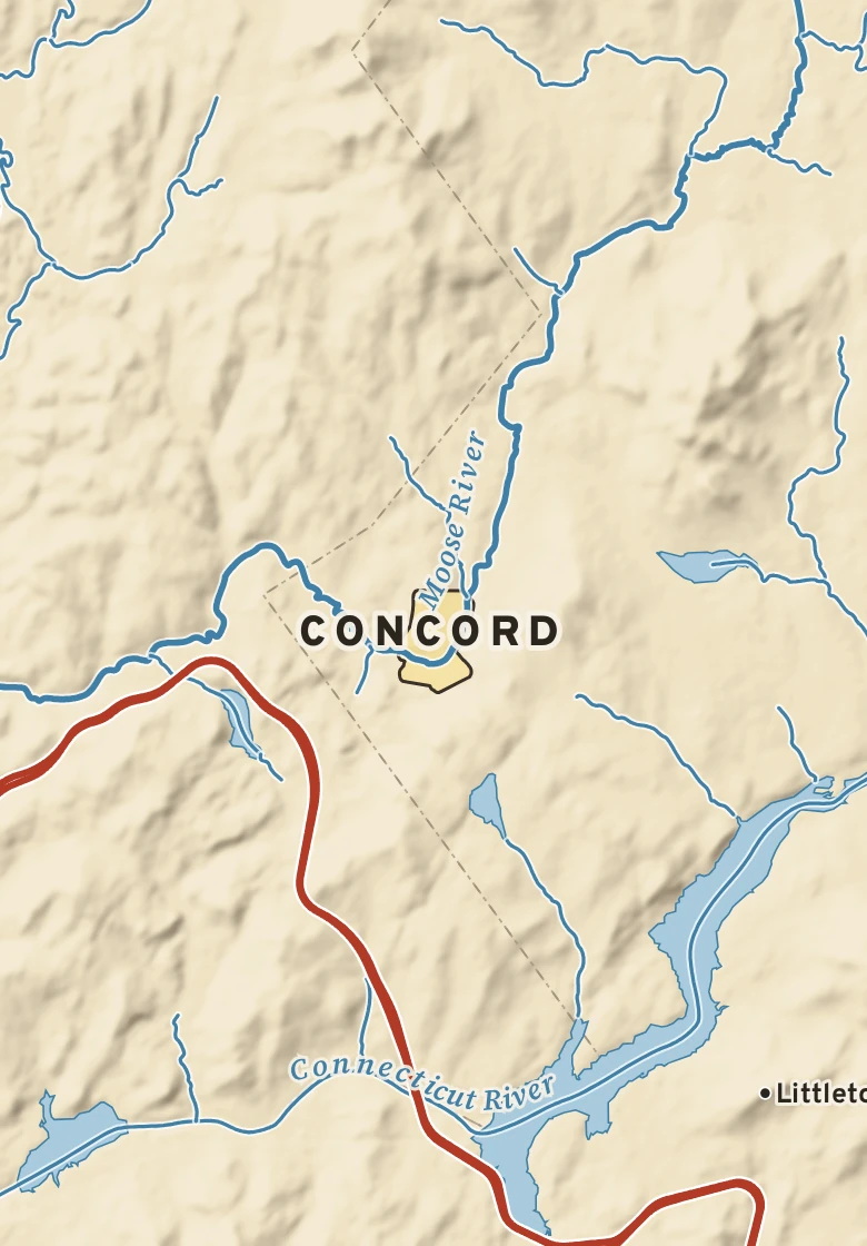 Atlas plate of Concord, Vermont.