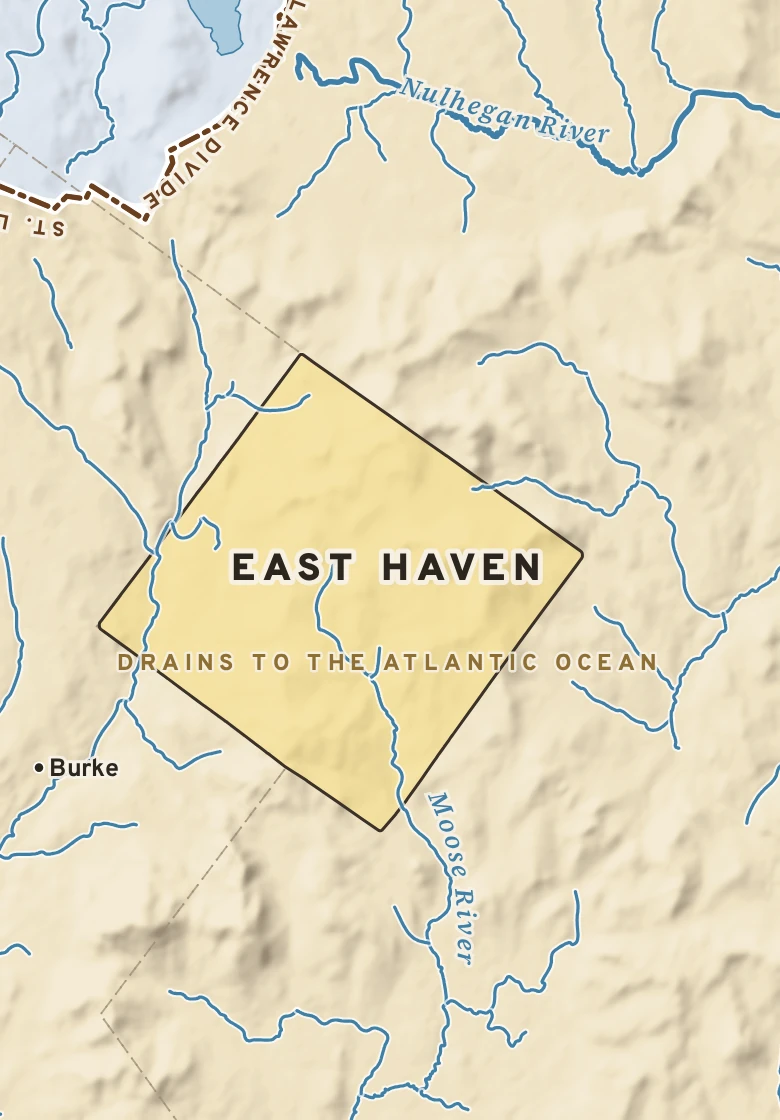 Atlas plate of East Haven, Vermont.