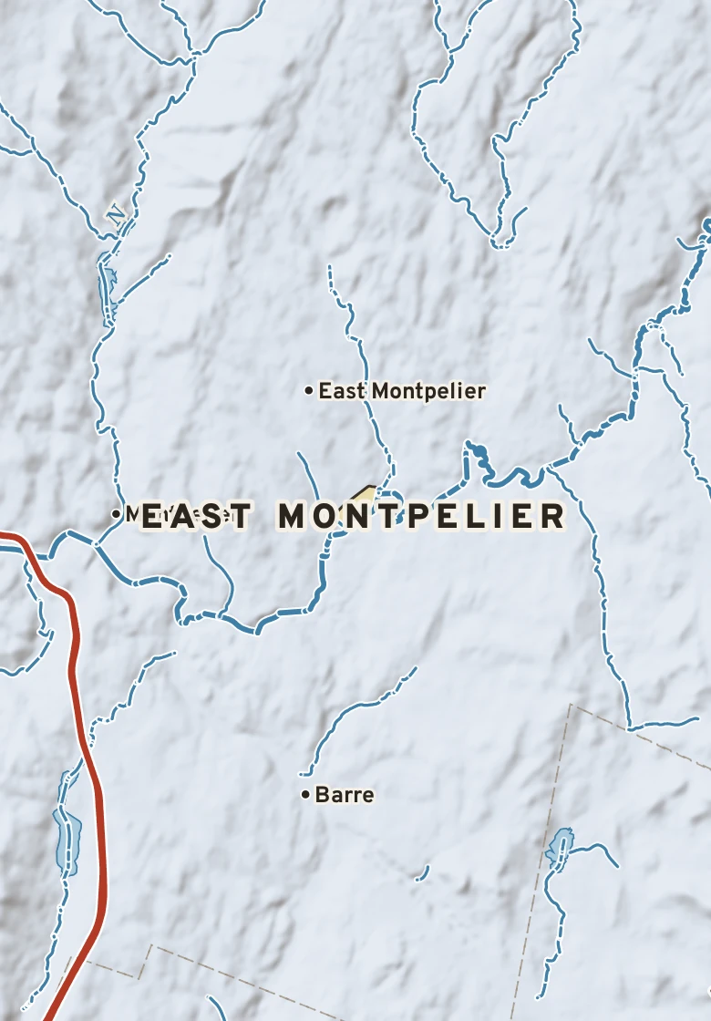 Atlas plate of East Montpelier, Vermont.