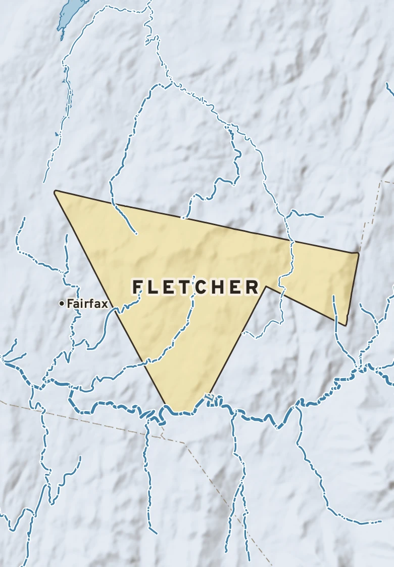 Atlas plate of Fletcher, Vermont.