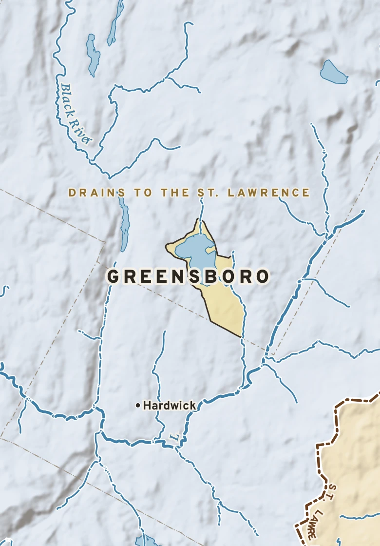 Atlas plate of Greensboro, Vermont.