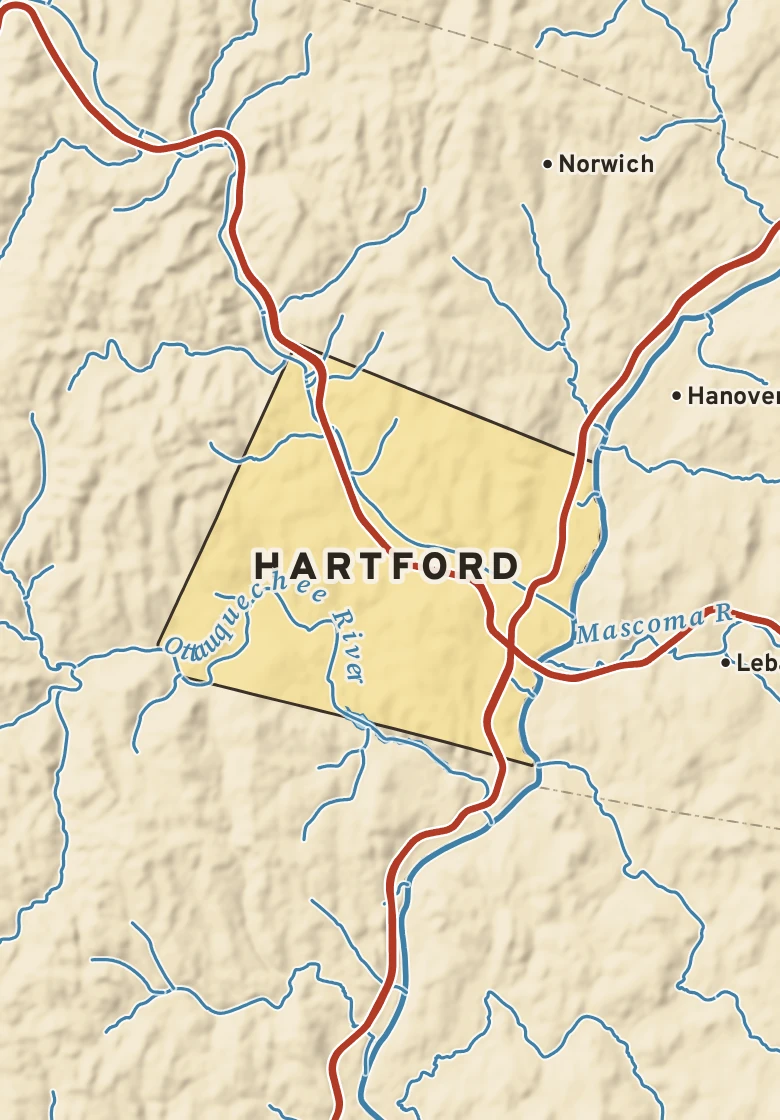 Atlas plate of Hartford, Vermont.