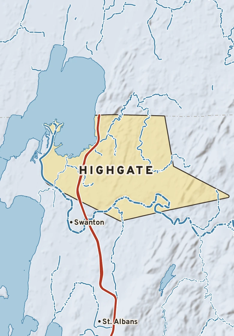 Atlas plate of Highgate, Vermont.