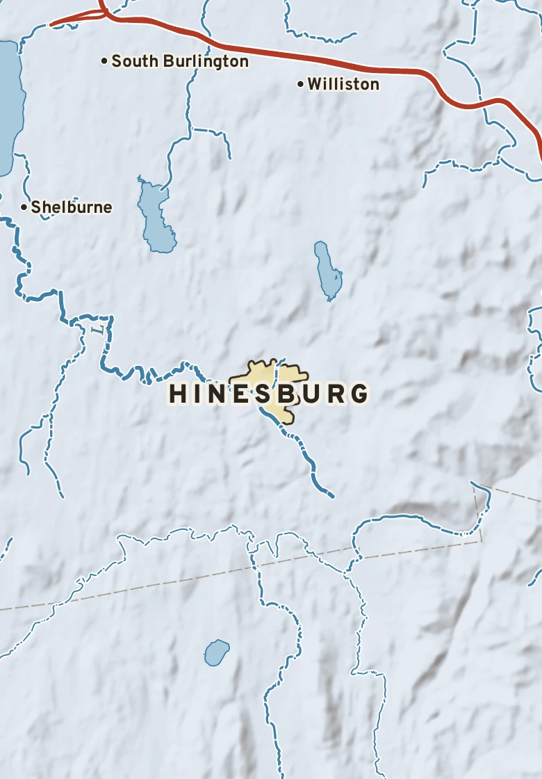 Atlas plate of Hinesburg, Vermont.