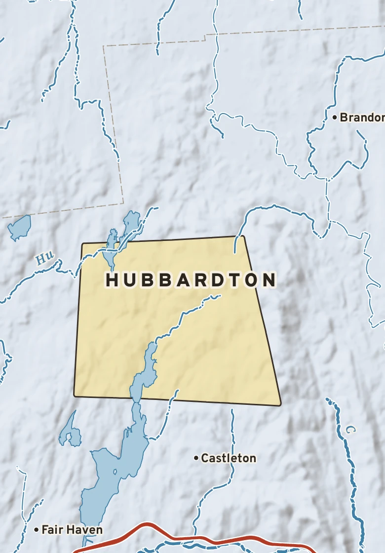 Atlas plate of Hubbardton, Vermont.