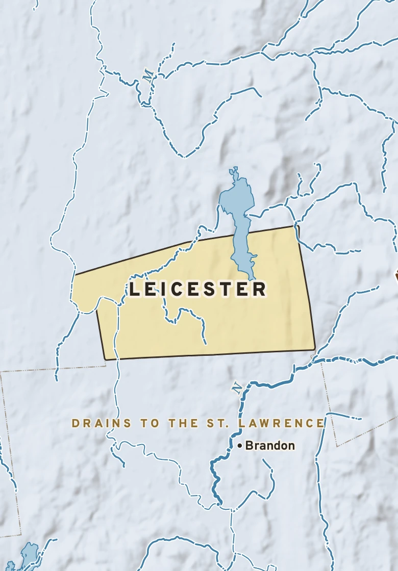 Atlas plate of Leicester, Vermont.