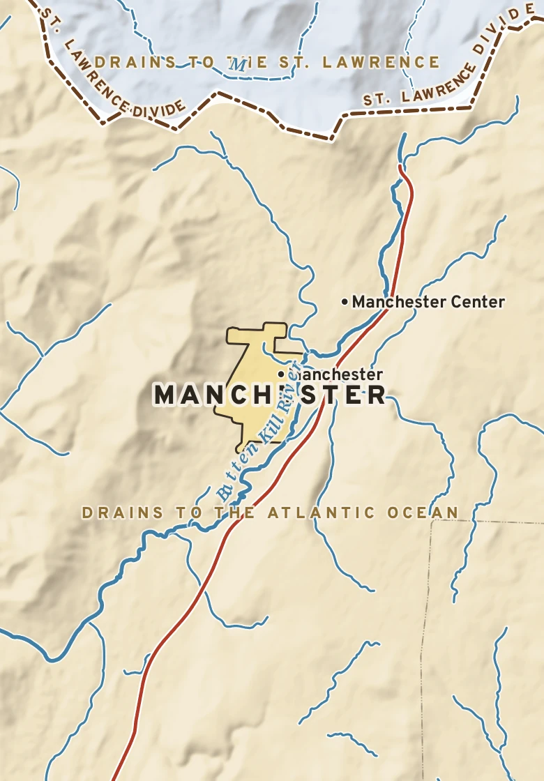 Atlas plate of Manchester, Vermont.