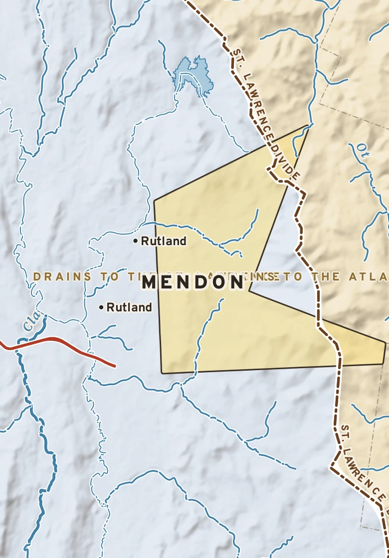 Atlas plate of Mendon, Vermont.