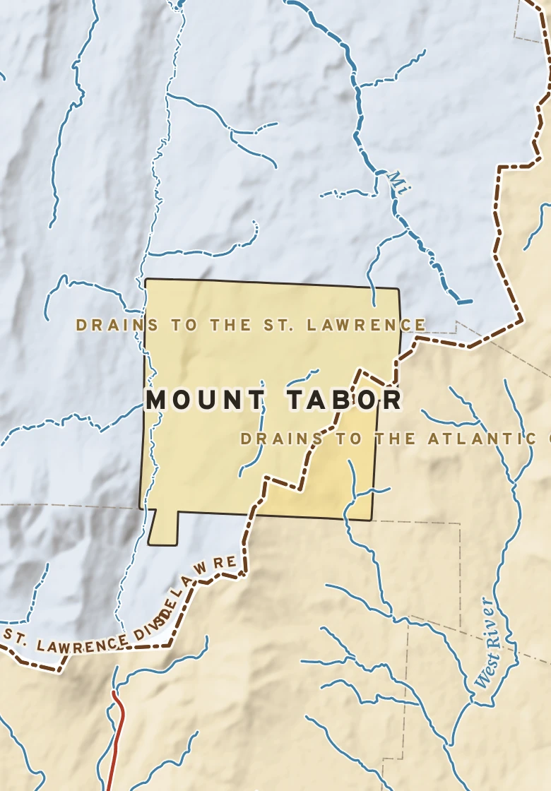 Atlas plate of Mount Tabor, Vermont.