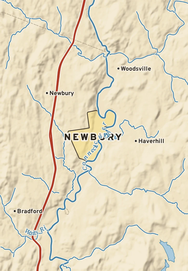 Atlas plate of Newbury, Vermont.